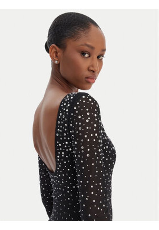 Marciano Guess Sukienka koktajlowa 6RGK02 6218A Czarny Slim Fit. Kolor: czarny. Materiał: syntetyk. Styl: wizytowy