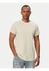 G-Star RAW - G-Star Raw T-Shirt Lash D16396-B353 Kremowy Regular Fit. Kolor: kremowy. Materiał: bawełna #1
