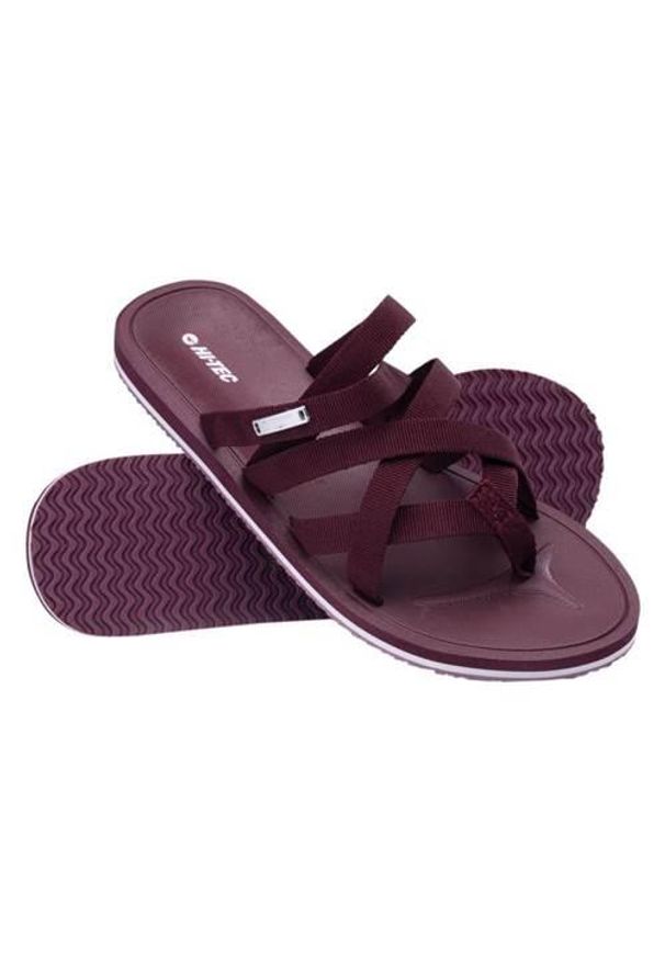 Hi-tec - Klapki damskie Hi-Tec 34935376533. Kolor: czerwony. Materiał: tkanina