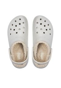 Crocs Klapki Classic Platform Glitter Lined Clog W 210413 Srebrny. Kolor: srebrny. Obcas: na platformie #6