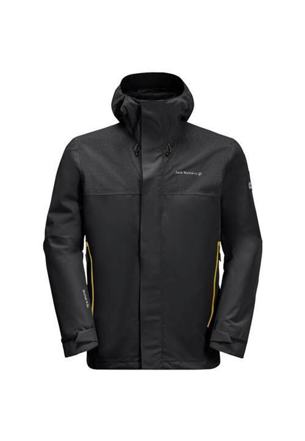 Kurtka uniwersalna męska Jack Wolfskin 11149416350. Typ kołnierza: kaptur. Kolor: wielokolorowy, czarny. Materiał: syntetyk