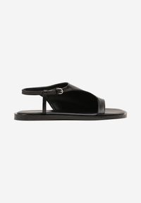 Born2be - Czarne Sandały Vices z Asymetryczną Cholewką Merira. Okazja: na co dzień, na imprezę. Kolor: czarny. Sezon: lato. Styl: klasyczny, elegancki, casual #3