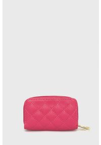 Guess portfel damski kolor różowy. Kolor: różowy. Materiał: materiał. Wzór: gładki #2