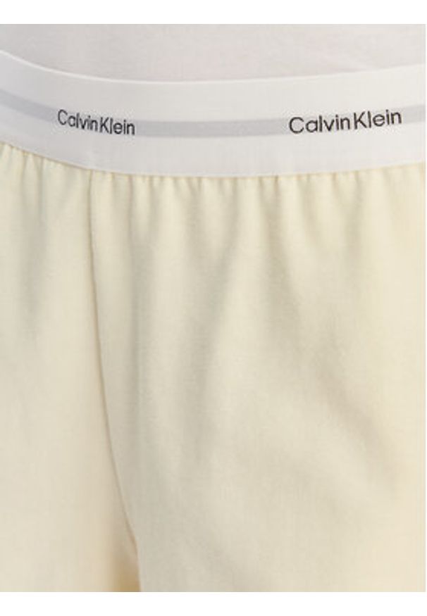 Calvin Klein Underwear Szorty piżamowe LV00QS7517 Żółty Regular Fit. Kolor: żółty. Materiał: bawełna
