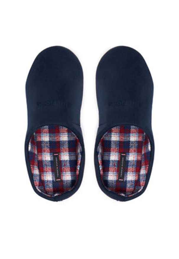 TOMMY HILFIGER - Tommy Hilfiger Kapcie M Check House FM0FM05615 Granatowy. Kolor: niebieski. Materiał: materiał