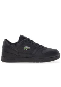 Buty Lacoste T-Clip 224 2 SMA 748SMA0031-02H - czarne. Okazja: na co dzień. Zapięcie: sznurówki. Kolor: czarny. Materiał: skóra, guma. Wzór: aplikacja #1