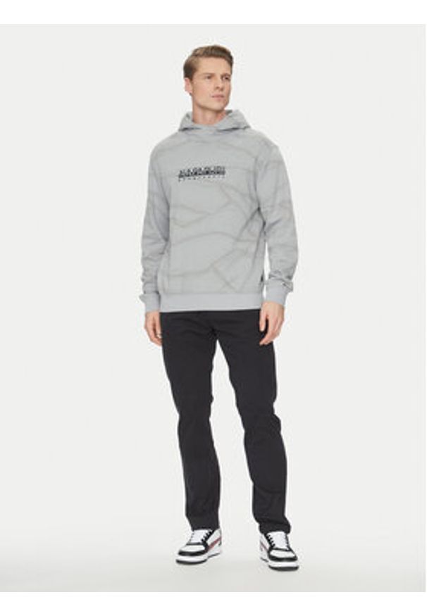 Napapijri Bluza Cellini NP0A4ILR Szary Relaxed Fit. Kolor: szary. Materiał: bawełna