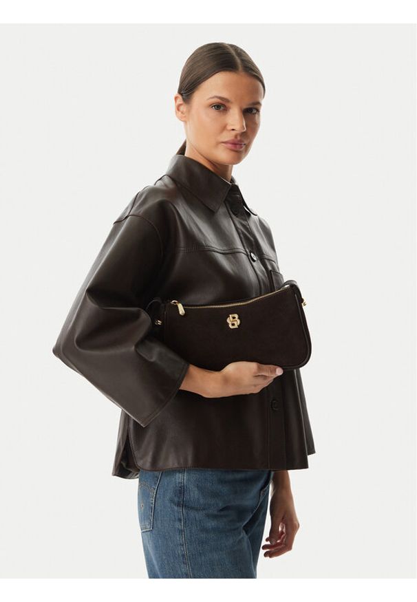 BOSS Torebka 50563360 Brązowy. Kolor: brązowy. Materiał: skórzane, zamszowe