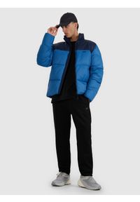 4f - 4F Kurtka puchowa z wypełnieniem syntetycznym męska - granatowa S. Typ kołnierza: kołnierzyk stójkowy. Kolor: niebieski. Materiał: syntetyk, puch #2