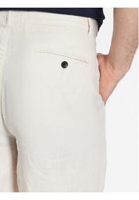 Sisley Spodnie materiałowe 4AGHSF02P Écru Slim Fit. Materiał: materiał, len #3