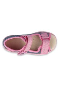 Befado żółte obuwie dziecięce 342P017 różowe. Kolor: różowy. Materiał: bawełna, tkanina #4