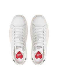 Love Moschino - LOVE MOSCHINO Sneakersy JA15134G1LIO410A Biały. Kolor: biały. Materiał: materiał #2
