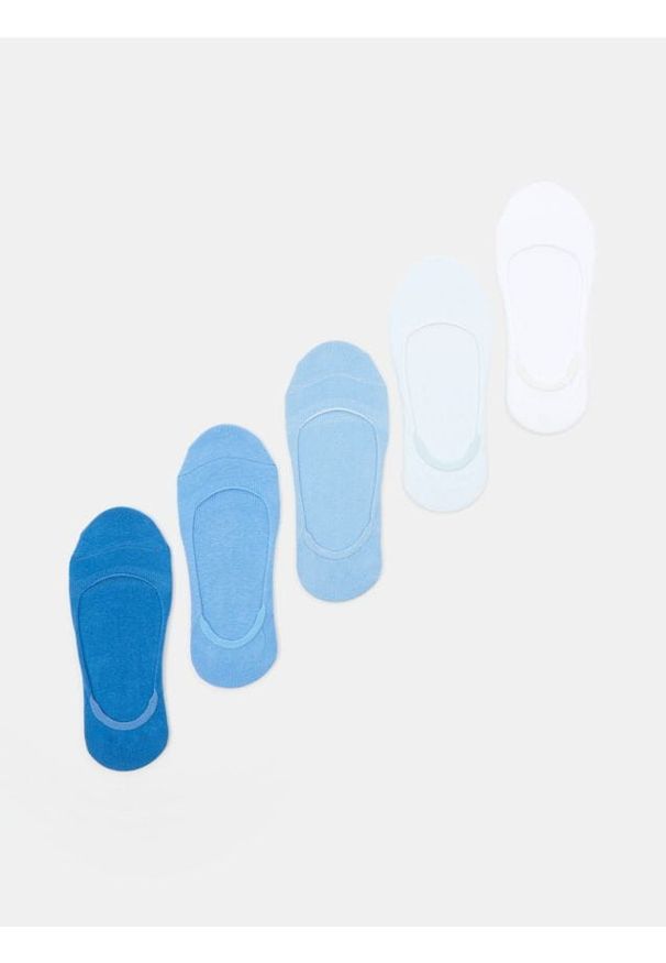 Sinsay - Skarpetki stopki 5 pack - niebieski. Kolor: niebieski