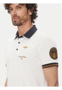 Aeronautica Militare Polo 251PO1859P191 Biały Regular Fit. Typ kołnierza: polo. Kolor: biały. Materiał: bawełna #3