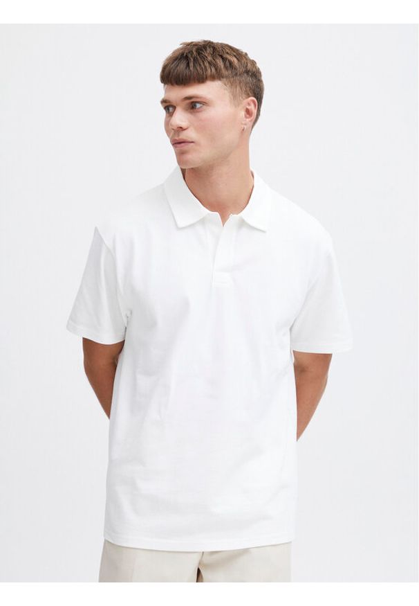 !SOLID - Solid Polo 21108171 Biały Regular Fit. Typ kołnierza: polo. Kolor: biały. Materiał: bawełna