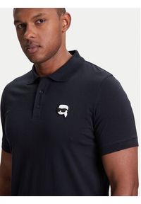 Karl Lagerfeld - KARL LAGERFELD Polo 745710 553224 Granatowy Regular Fit. Typ kołnierza: polo. Kolor: niebieski. Materiał: bawełna #4