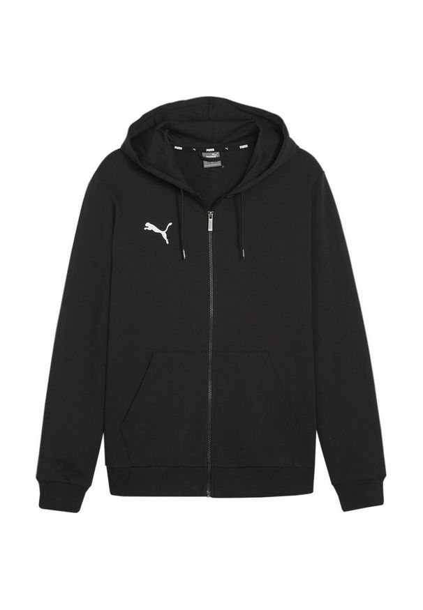 Puma - Męska Bluza Z Kapturem Team Goal Casual Full Zip. Typ kołnierza: kaptur. Kolor: czarny