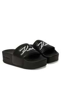 Karl Lagerfeld - KARL LAGERFELD Klapki Kondo Maxi KL80872 Czarny. Kolor: czarny. Materiał: skóra #5
