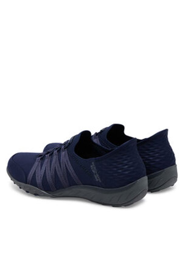 skechers - Skechers Sneakersy Skechers Slip-ins: Breathe Easy - Roll With Me Granatowy. Kolor: niebieski. Materiał: materiał
