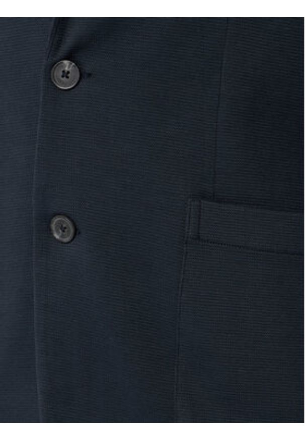 Marc O'Polo Marynarka 528 4051 57036 Granatowy Slim Fit. Typ kołnierza: polo. Kolor: niebieski. Materiał: bawełna