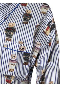 Polo Ralph Lauren Szlafrok 4P0248 Błękitny. Typ kołnierza: polo. Kolor: niebieski. Materiał: bawełna #2