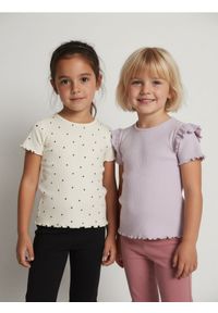 Sinsay - Prążkowana koszulka 2 pack - wielobarwny. Materiał: prążkowany #1