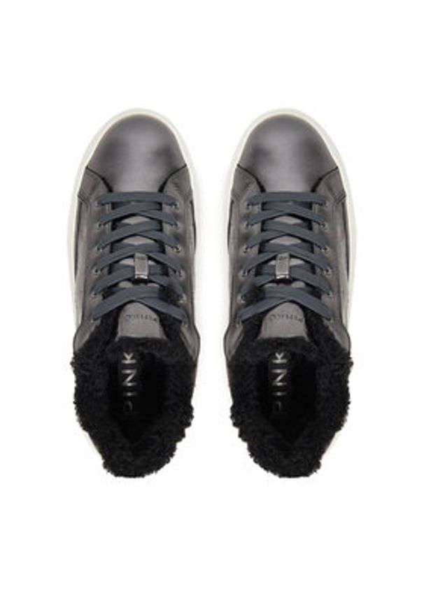 Pinko - PINKO Sneakersy Yoko 21 SS0103P103 Szary. Kolor: szary. Materiał: skóra