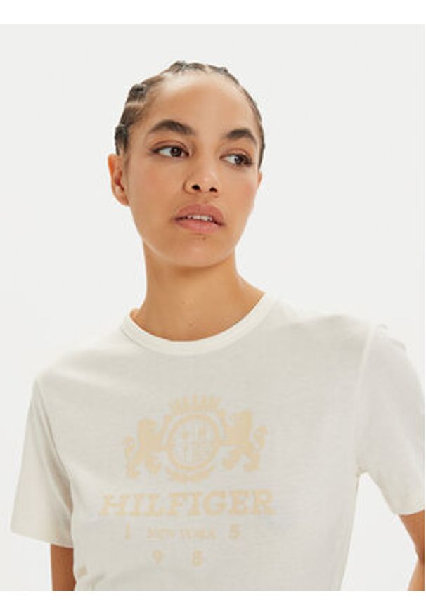 TOMMY HILFIGER - Tommy Hilfiger T-Shirt Varsity WW0WW42899 Biały Regular Fit. Kolor: biały. Materiał: bawełna