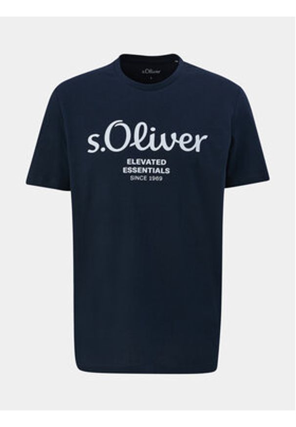 s.Oliver T-Shirt 2139909 Niebieski Regular Fit. Kolor: niebieski. Materiał: bawełna