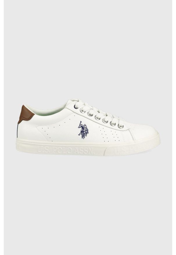 U.S. Polo Assn. sneakersy kolor biały. Nosek buta: okrągły. Zapięcie: sznurówki. Kolor: biały. Materiał: guma