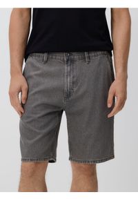 Reserved - Jeansowe szorty straight - jasnoszary. Kolor: szary. Materiał: jeans