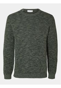 Selected Homme Sweter 16059390 Zielony Regular Fit. Kolor: zielony. Materiał: bawełna #4