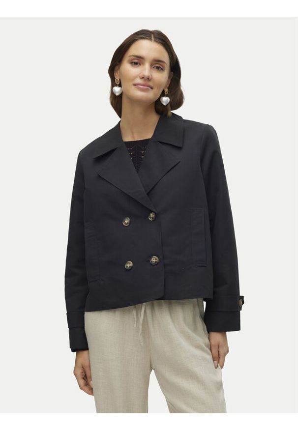 Vero Moda Trencz Chloemia 10308267 Czarny Regular Fit. Kolor: czarny. Materiał: syntetyk