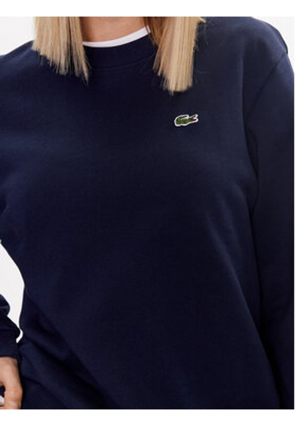 Lacoste Bluza SF9202 Granatowy Regular Fit. Kolor: niebieski. Materiał: bawełna
