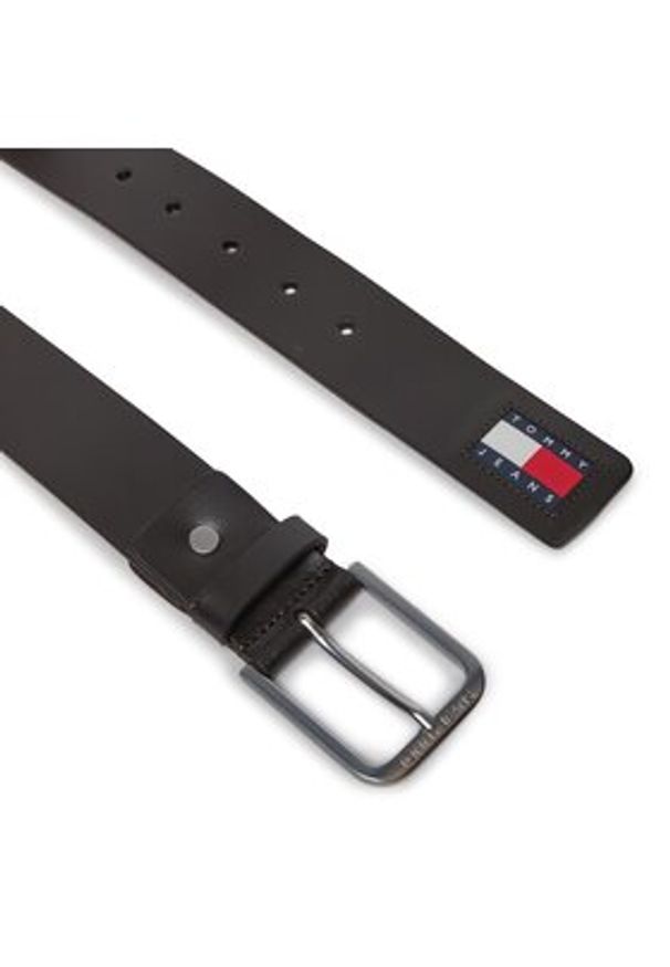 TOMMY HILFIGER - Tommy Hilfiger Pasek Męski Tjm Adj. Belt 4.0 AM0AM12270 Brązowy. Kolor: brązowy. Materiał: skóra