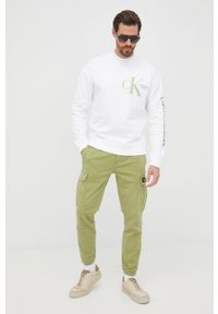 Calvin Klein Jeans spodnie J30J319650.PPYY męskie kolor zielony proste. Kolor: zielony #4