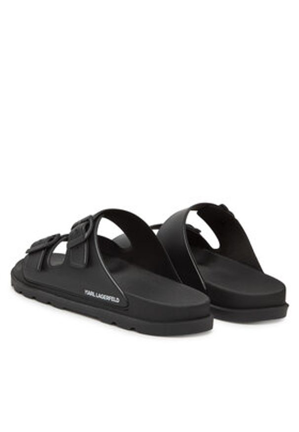 Karl Lagerfeld - KARL LAGERFELD Klapki Kondo Tred KL70975 Czarny. Kolor: czarny. Materiał: skóra