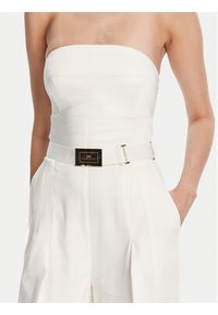 Elisabetta Franchi Kombinezon TU05152E2 100 Écru Regular Fit. Materiał: syntetyk #3