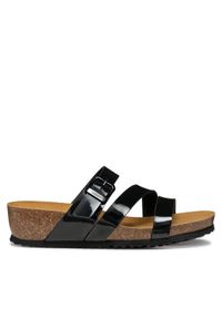 Geox Klapki D New Sthellae D551AA 000HH C9999 Czarny. Kolor: czarny. Materiał: skóra #1