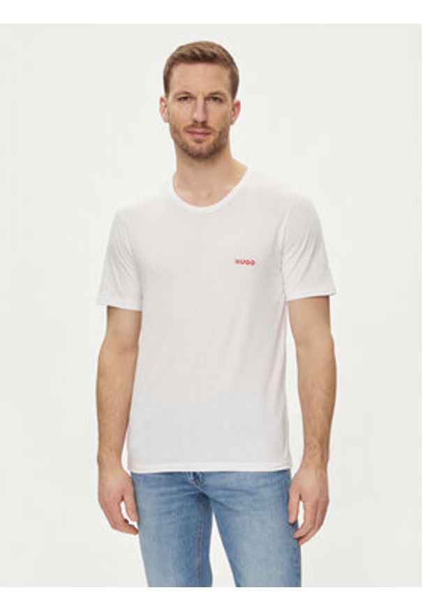 Hugo - HUGO Komplet t-shirtów 50493972 Biały Regular Fit. Kolor: biały. Materiał: bawełna