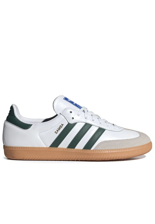 Adidas - Buty adidas Originals Samba OG IE3437 - białe. Okazja: na co dzień. Zapięcie: sznurówki. Kolor: biały. Materiał: guma, zamsz, skóra, syntetyk. Szerokość cholewki: normalna
