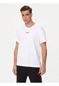 Hugo T-Shirt Linked 50518646 Biały Relaxed Fit. Kolor: biały. Materiał: bawełna