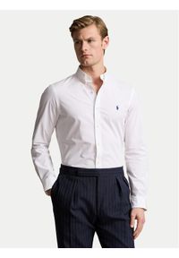 Polo Ralph Lauren Koszula 710928254002 Biały Slim Fit. Typ kołnierza: polo. Kolor: biały. Materiał: bawełna #1