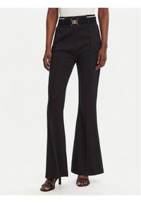 Liu Jo Sport Spodnie materiałowe TA5256 JS182 Czarny Flare Fit. Kolor: czarny. Materiał: wiskoza. Styl: sportowy #1