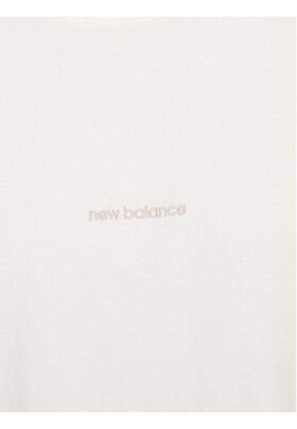 New Balance T-Shirt Athletics Linear T-Shirt MT33560 Beżowy Regular Fit. Kolor: beżowy. Materiał: bawełna