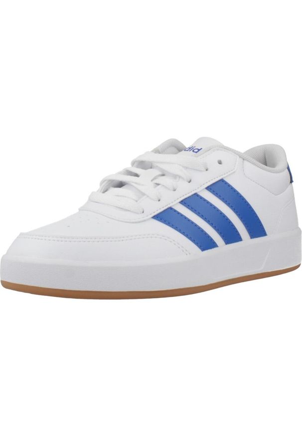 Adidas - Kapcie ADIDAS BREAKNET 3.0 J Biały. Okazja: na co dzień. Kolor: biały. Materiał: syntetyk, tkanina