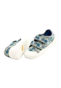 Befado obuwie dziecięce 907P156 Dino niebieskie szare zielone. Kolor: zielony, szary, niebieski, wielokolorowy. Materiał: bawełna, materiał. Sezon: lato #7