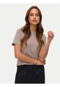 Vero Moda T-Shirt Paulina 10316991 Szary Regular Fit. Kolor: szary. Materiał: bawełna #1