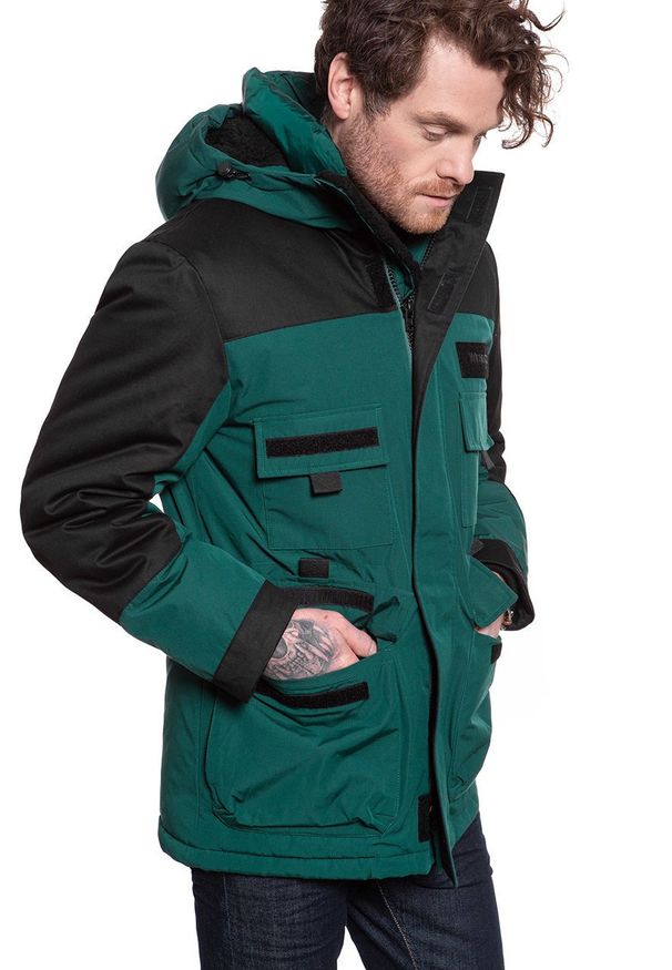 Wrangler - WRANGLER PARKA MĘSKA KURTKA ZIMOWA DŁUGA PINE W4B6XPG01 112129089. Długość: długie. Sezon: zima