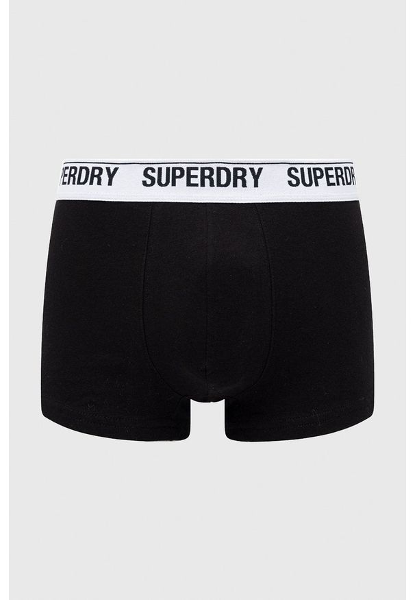 Superdry bokserki (3-pack) męskie kolor czarny. Kolor: czarny. Materiał: bawełna